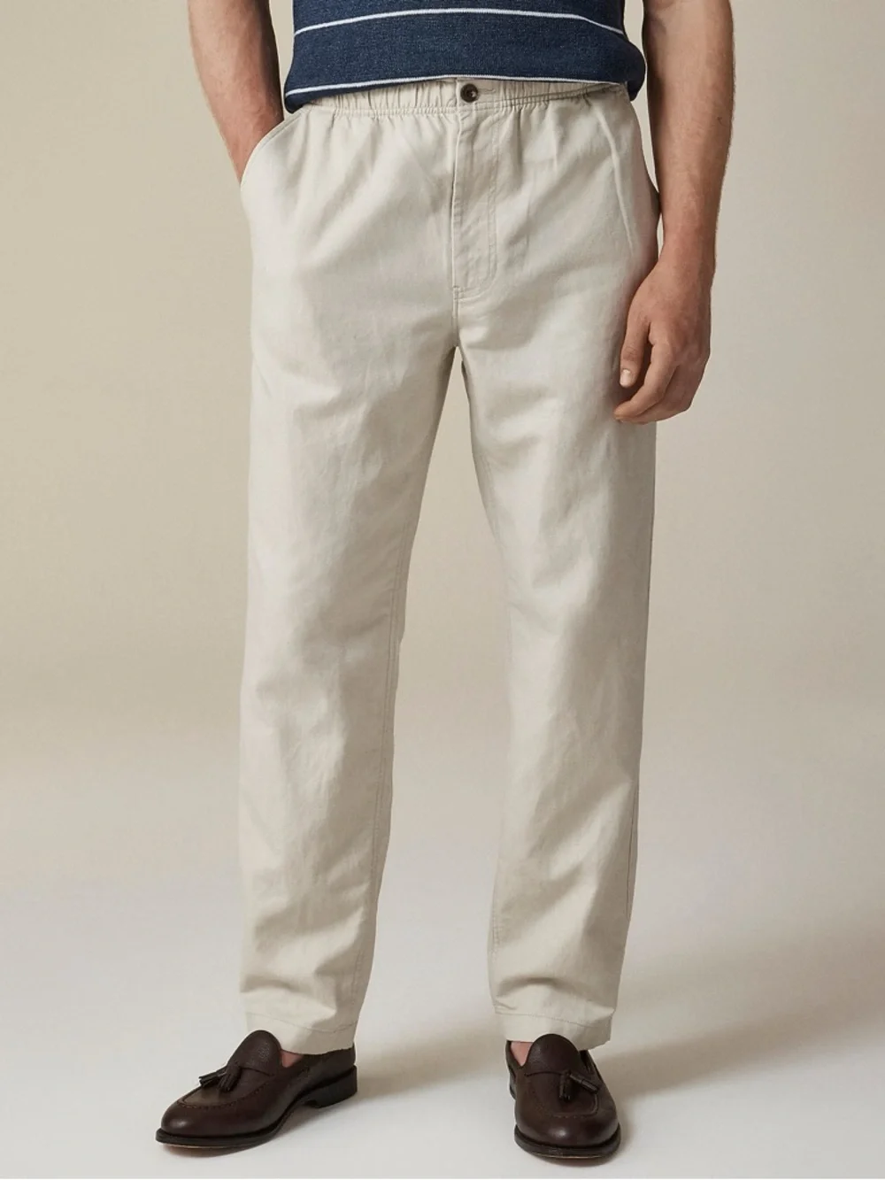 J. CREW Pier pant in cotton-linen blend canvas in Paper Birch Size XS $118 CJ363